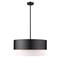 Z-Lite Counterpoint Pendant, 3-Light, 18 In.W x 9.25 In.H, Matte Black/White 495P18-MB - alternate 3